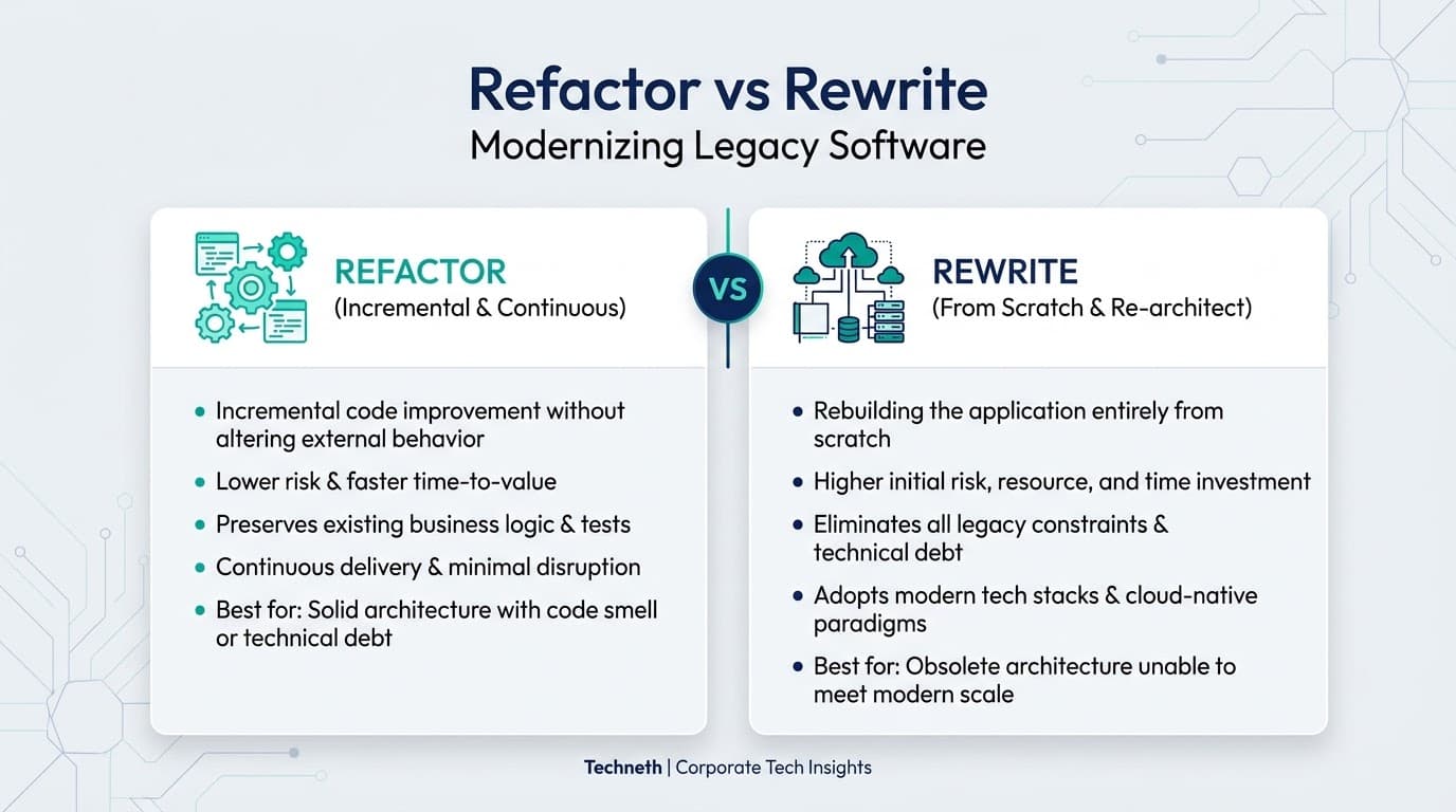 Refactor vs Rewrite Legacy Software, How to Choose